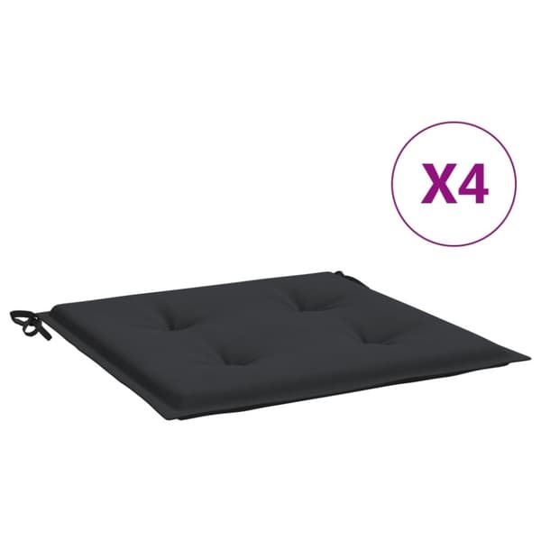 Stolsdynor 4 st svart 40x40x3 cm oxfordtyg