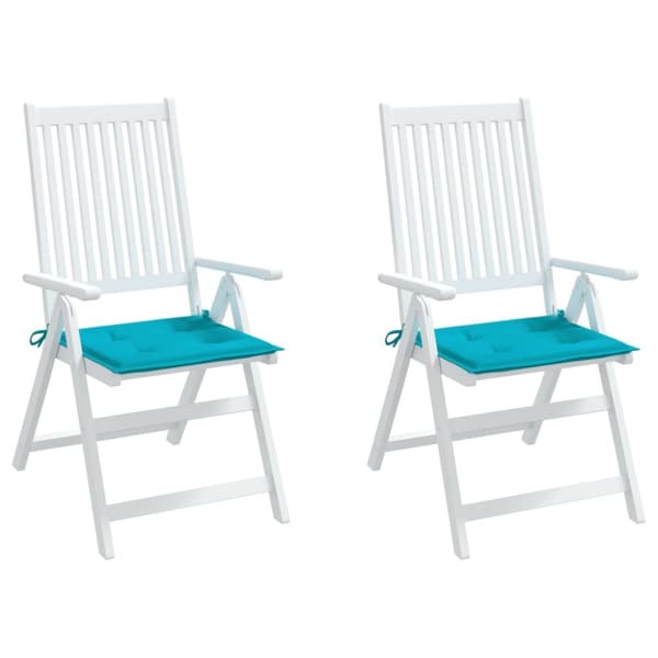 Stolsdynor 2 st turkos 50x50x3 cm tyg