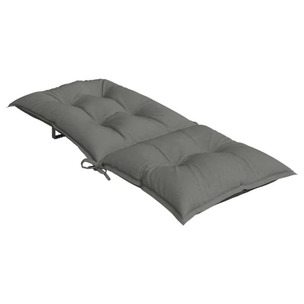 stolehynder med høj ryg 6 stk. 120x50x7 cm stof mørkegrå