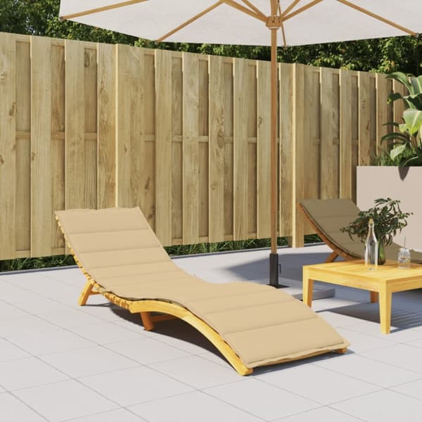 hynde til liggestol 200x60x4 cm stof meleret beige