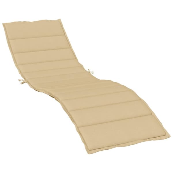 hynde til liggestol 200x60x4 cm stof meleret beige