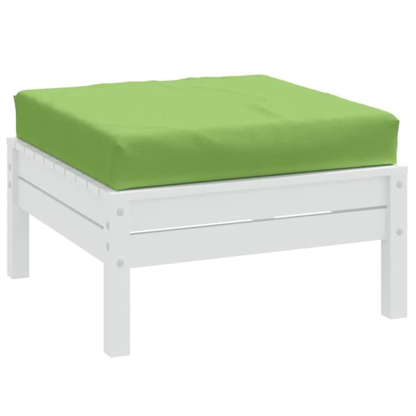 pallehynde 60x60x10 cm stof meleret lysegrøn