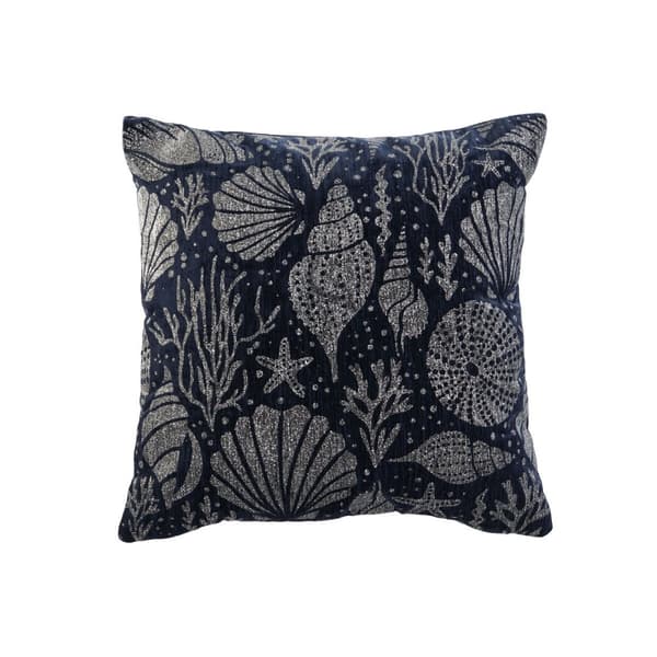 Tyyny Home ESPRIT Hopeinen Laivastonsininen Välimeren 45 x 15 x 45 cm