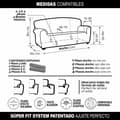 Miniatyrbilde 11 av 11: Sofatrekk Sofaskins NIAGARA Beige - Treseter sofa 180 - 230 cm
