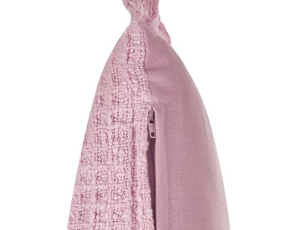 Set om 2 Kuddar Rosa Bomull 40 x 60 cm med Tofsar Prydnadskuddar Vardagsrum Textilier