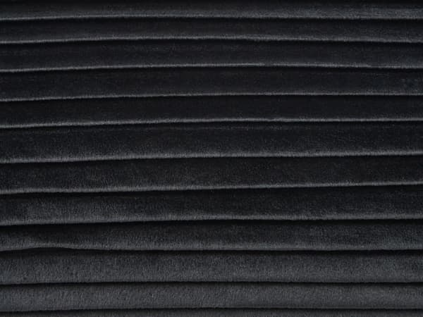 Prydnadskudde Bolster Svart Sammet Enfärgad 22 x 60 cm Räfflat Mönster Modern Design Glamourös Inredning Tillbehör Sovrum Vardagsrum