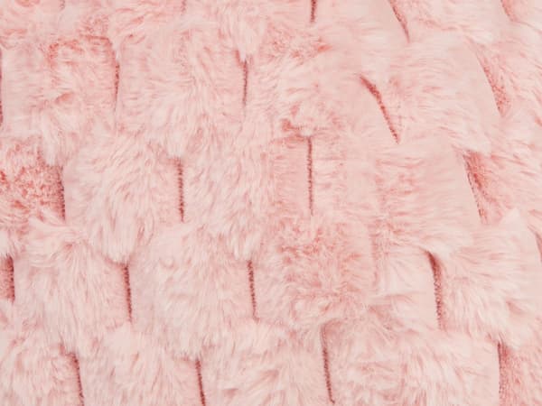 Dekorativ Bollkudde Rosa Fuskpäls Ull Enfärgad 30 x 30 cm Glamourös Elegant Inredning Tillbehör Sovrum Vardagsrum
