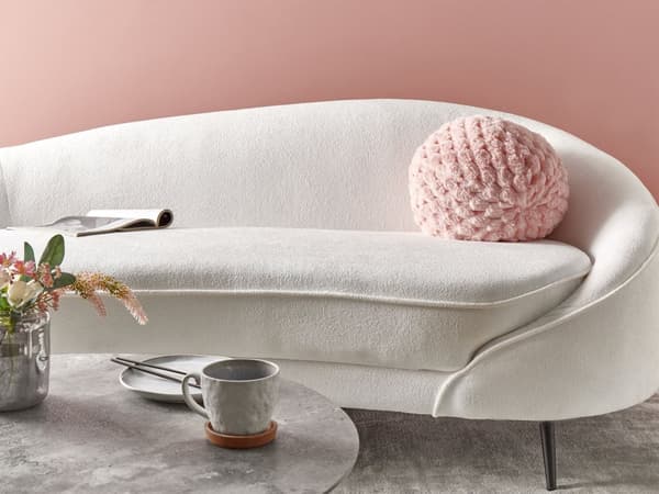 Dekorativ Bollkudde Rosa Fuskpäls Ull Enfärgad 30 x 30 cm Glamourös Elegant Inredning Tillbehör Sovrum Vardagsrum