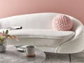 Miniatyrbild 2 av 5: Dekorativ Bollkudde Rosa Fuskpäls Ull Enfärgad 30 x 30 cm Glamourös Elegant Inredning Tillbehör Sovrum Vardagsrum