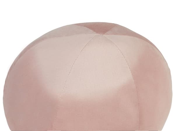 Dekorativ Bollkudde Rosa Sammet Enfärgad 30 x 30 cm Elegant Inredning Tillbehör Glamourös Design Sovrum Vardagsrum
