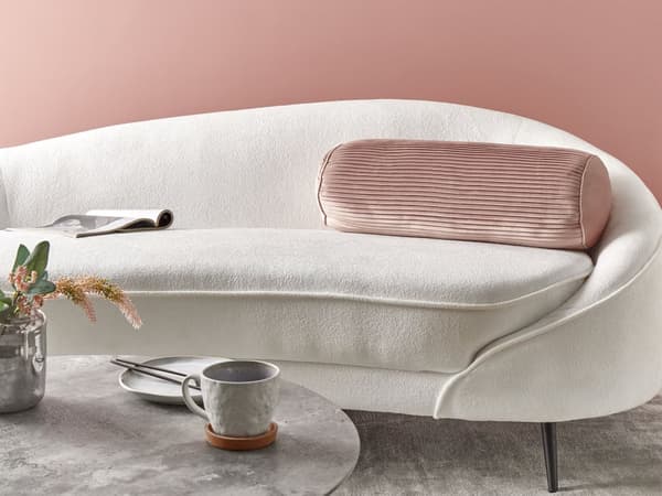 Pyntepute Rosa Fløyel 22 x 60 cm Ensfarget Luksuriøs stil Bolsterpute Dekor Tekstiler Stue Soverom
