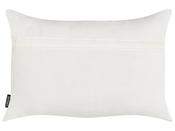 Sett med 2 pynteputer Hvit Bomull 35 x 50 cm Avtakbart putetrekk Rødt mønster Moderne design Dekorasjon Interiør Tekstiler