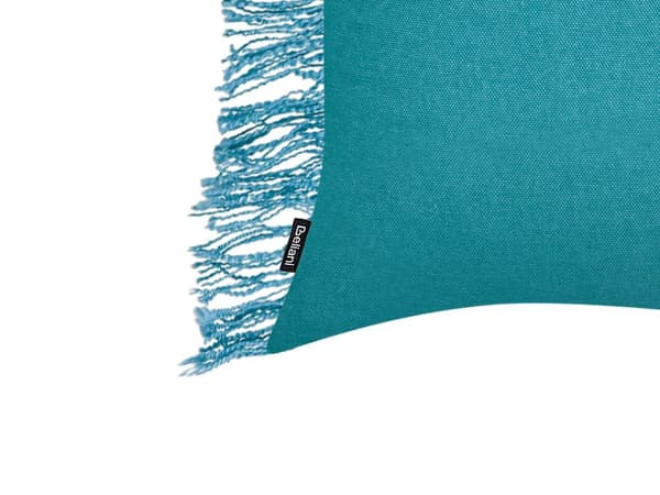 Sett med 2 pynteputer Blå Bomull 35 x 50 cm Ensfarget Frynser Moderne design Dekorasjon Interiør Tekstiler