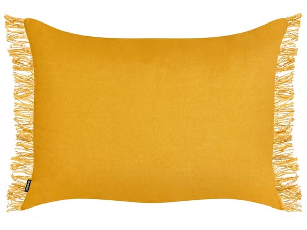 Prydnadskuddar 2 st Gul Bomullsöverdrag 35 x 50 cm Kuddar Set