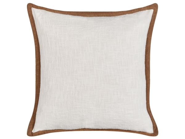 Set med 2 Prydnadskuddar Off-White Bomullsöverdrag 45 x 45 cm Kuddar