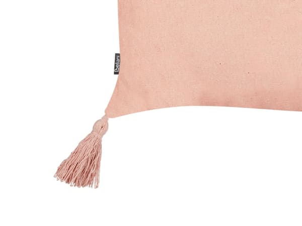 Set med 2 Prydnadskuddar Persikorosa Bomullsöverdrag 30 x 50 cm Kudde 2 st