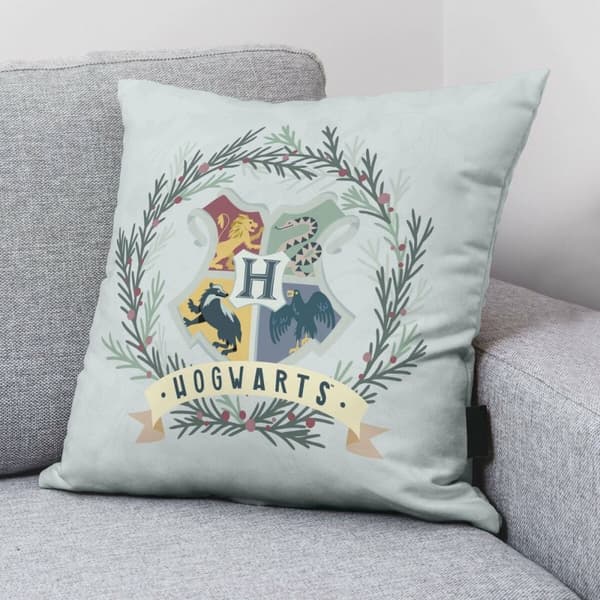Putetrekk Harry Potter Hogwarts Christmas Lysegrp 50 x 50 cm
