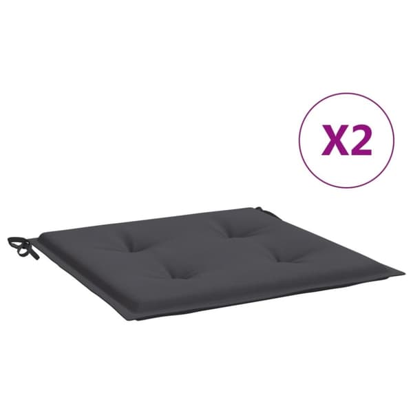 Stolsdynor 2 st antracit 40x40x3 cm oxfordtyg