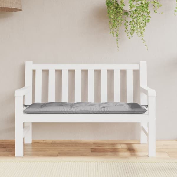 Bänkdyna för trädgården grå 120x50x7 cm oxfordtyg