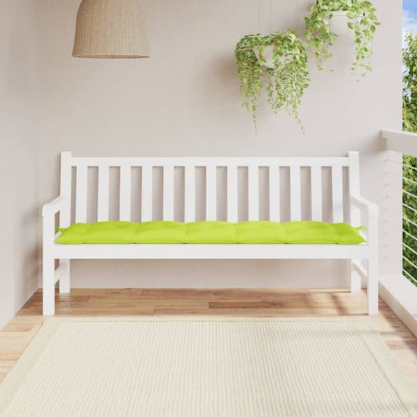 Bänkdyna för trädgården ljusgrön 180x50x7 cm oxfordtyg