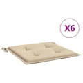 Miniatyrbild 2 av 2: Stolsdynor 6 st beige 40x40x3 cm oxfordtyg