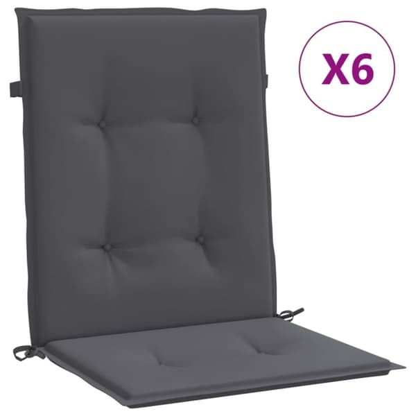 Stolsdynor 6 st antracit oxfordtyg