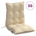 Miniatyrbild 2 av 2: Stolsdynor 6 st beige oxfordtyg