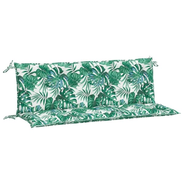 Bänkdynor för trädgården 2st bladmönster 150x50x7cm oxfordtyg