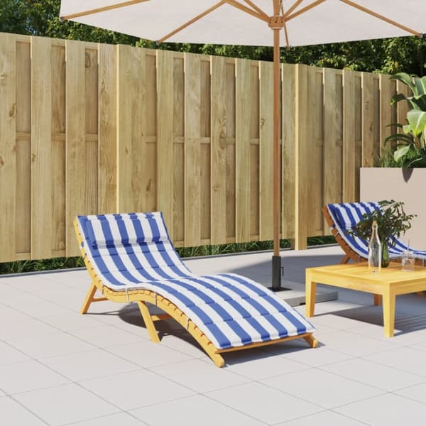 Dyna till solsäng blå&vit randig 180x60x3 cm oxfordtyg