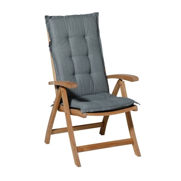Madison Stolsdyna med hög rygg Basic 123x50 cm grå