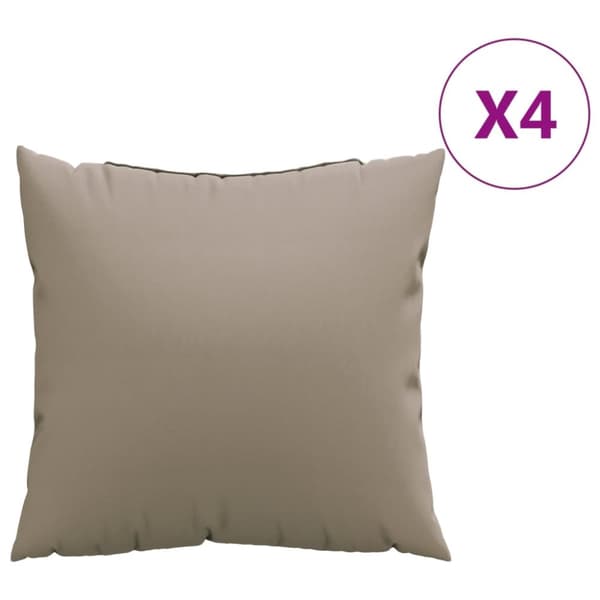 Soffkuddar 4 st taupe 60x60 cm tyg