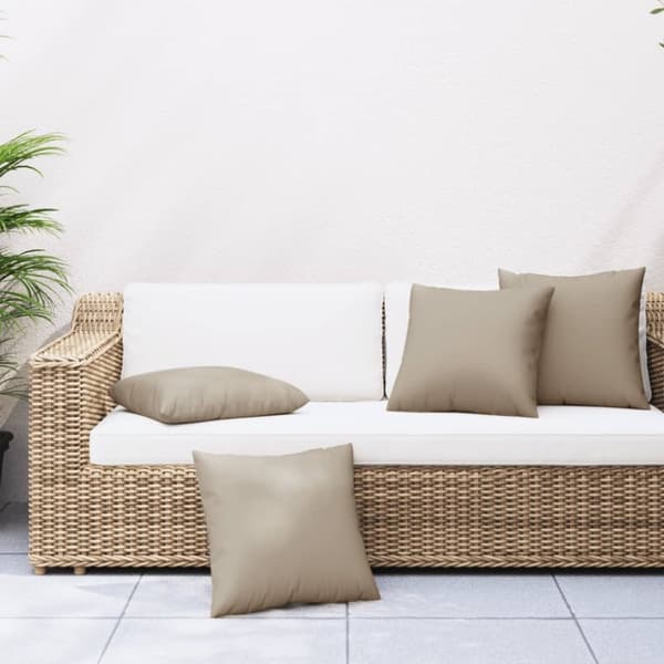 Soffkuddar 4 st taupe 60x60 cm tyg