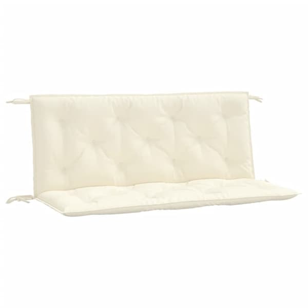 Bänkdynor för trädgården 2st gräddvit 120x50x7cm oxfordtyg