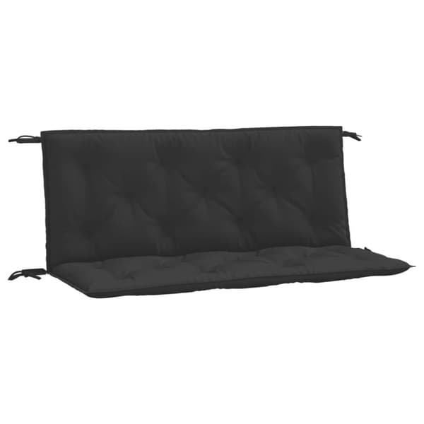 Bänkdynor för trädgården 2st svart 120x50x7cm oxfordtyg