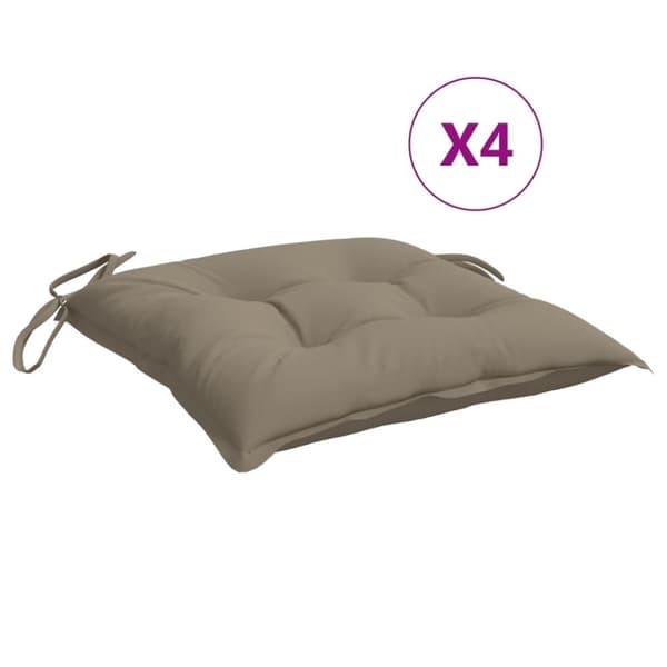 Stolsdynor 4 st taupe 50x50x7 cm oxfordtyg