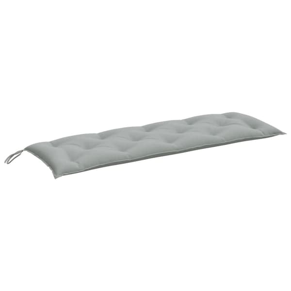 Bänkdyna melerad ljusgrå 150x50x7 cm tyg