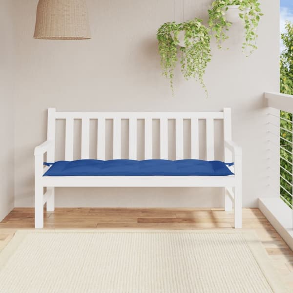 Bänkdyna för trädgården kungsblå 150x50x7 cm oxfordtyg