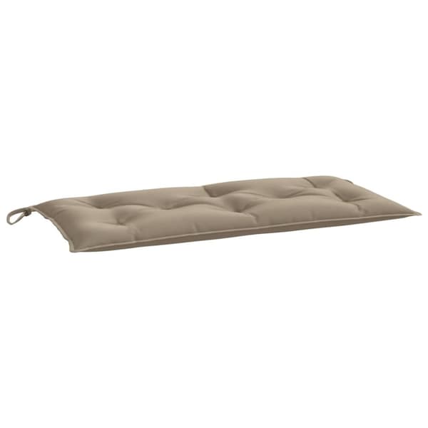 Bänkdyna för trädgården taupe 100x50x7 cm oxfordtyg