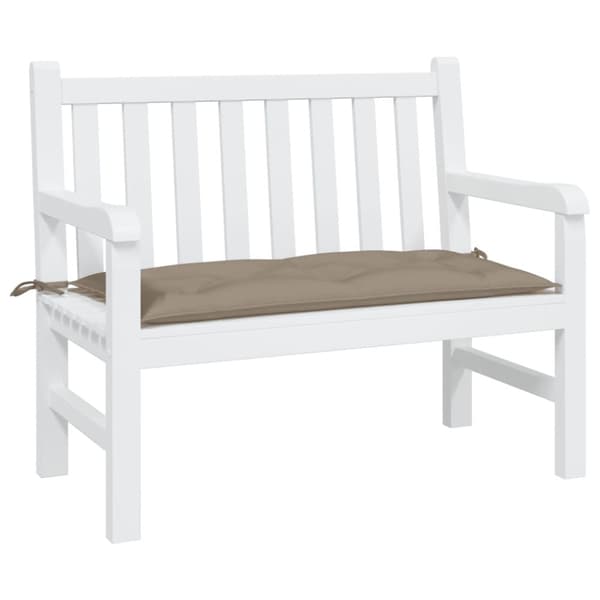 Bänkdyna för trädgården taupe 100x50x7 cm oxfordtyg