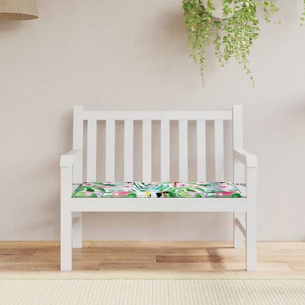 Bänkdyna för trädgården flerfärgad 100x50x3 cm oxfordtyg