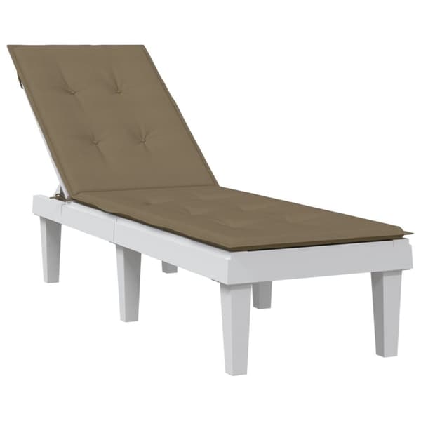 Solsängsdyna melerad taupe (75+105)x50x3 cm tyg