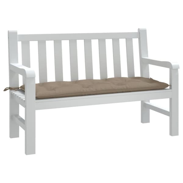 Bänkdyna för trädgården taupe 120x50x7 cm oxfordtyg