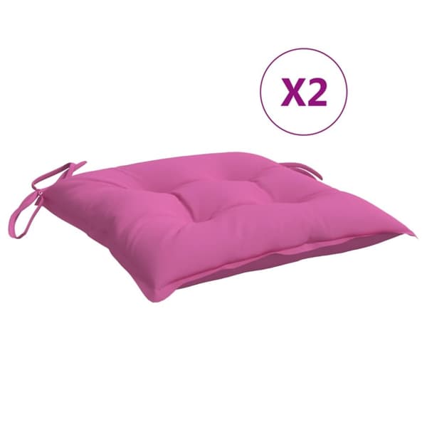 Stolsdynor 2 st rosa 40x40x7 cm tyg