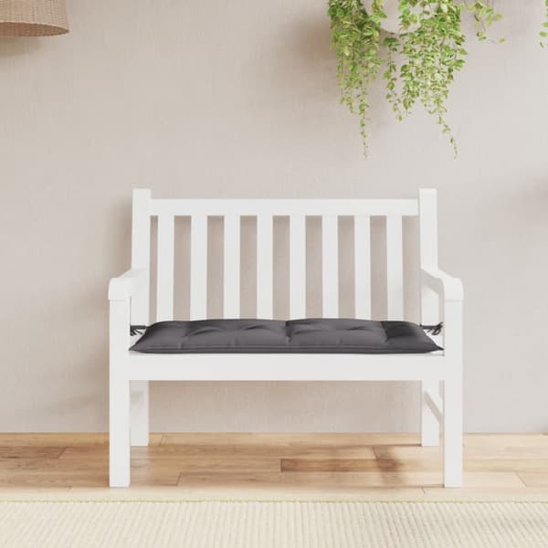 Bänkdyna för trädgården antracit 110x50x7 cm oxfordtyg