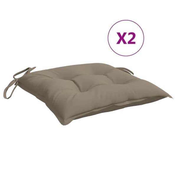 Stolsdynor 2 st taupe 40x40x7 cm oxfordtyg