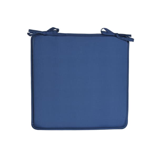 Stolsdyna Home ESPRIT Blå Vit 38 x 38 x 2 cm