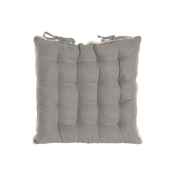 Stolsdyna Home ESPRIT Ljusgrå 42 x 42 x 6 cm
