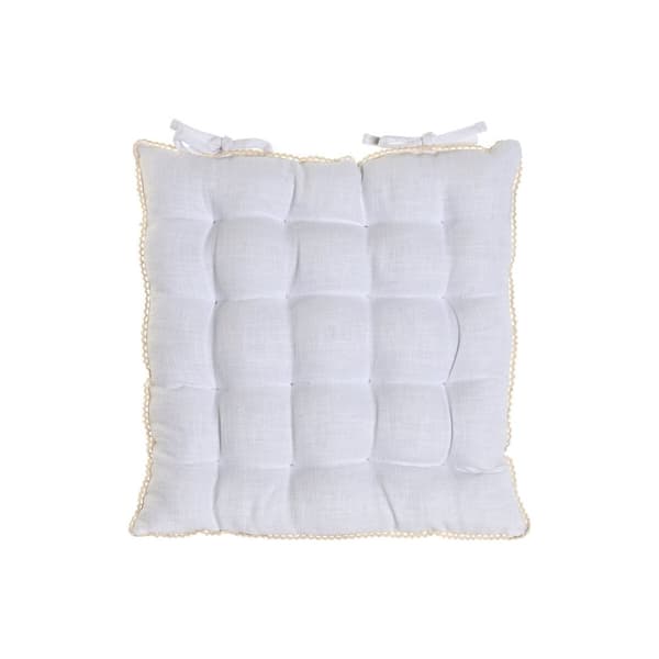 Stolsdyna Home ESPRIT Vit 42 x 42 x 6 cm