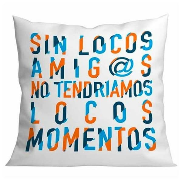 Kudde Roymart SIN LOCOS AMIGOS Vit 40 x 40 cm