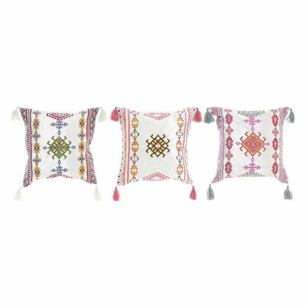 Pude DKD Home Decor 8424001817528 Multifarvet Araber 40 x 10 x 40 cm Frynse (3 Dele)